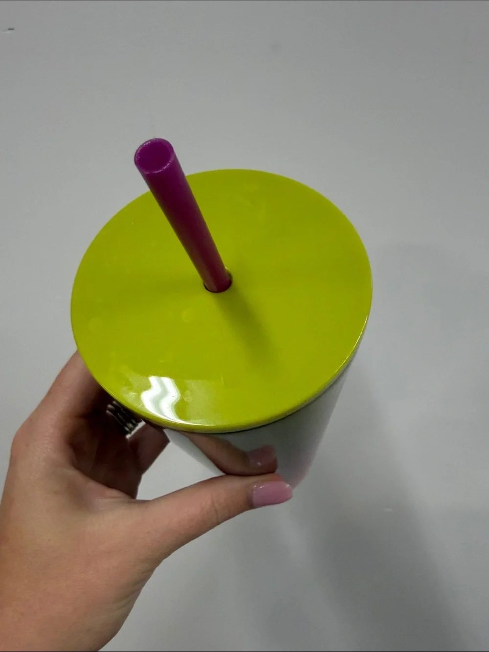 Starbucks Green to Pink Ombre Stainless Tumbler with Pink Straw